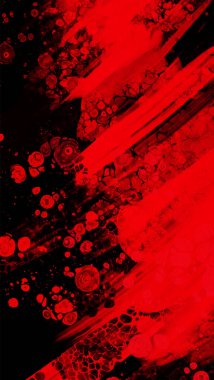 Siyah kırmızı fırça darbesi. JDesign elemanı. Grunge lekelerinin vektör çizimi. Vektör fırçaları resimleme.