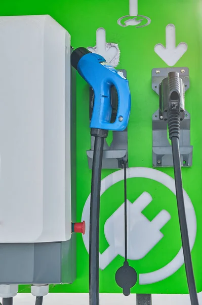 Charging Station Electric Vehicles Closeup View — Stock Photo, Image