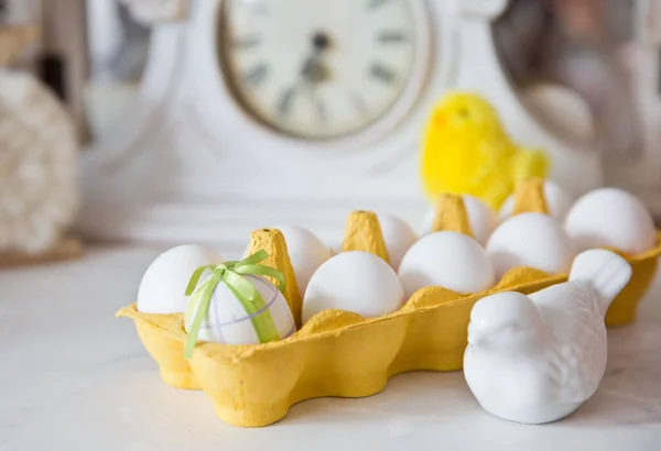 Dekorace Velikonoční Vajíčka Době Velikonoc — Stock fotografie