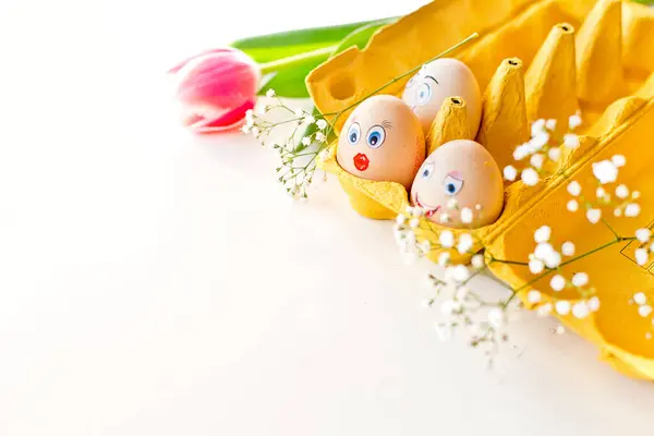 Paskalya Zamanı Süslemeli Paskalya Yumurtaları — Stok fotoğraf
