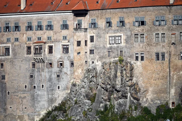 Cesky Krumlov捷克共和国城堡城墙 — 图库照片