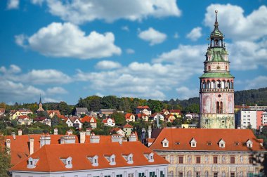 Cesky Krumlov Çek Cumhuriyeti 'ndeki Kale Kulesi
