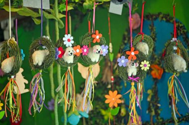 Easter with animals decoration background