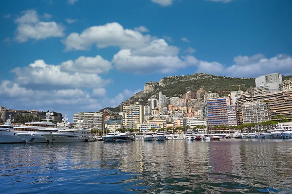 Přístav Jachtou Plachetnicemi Létě Monaku — Stock fotografie
