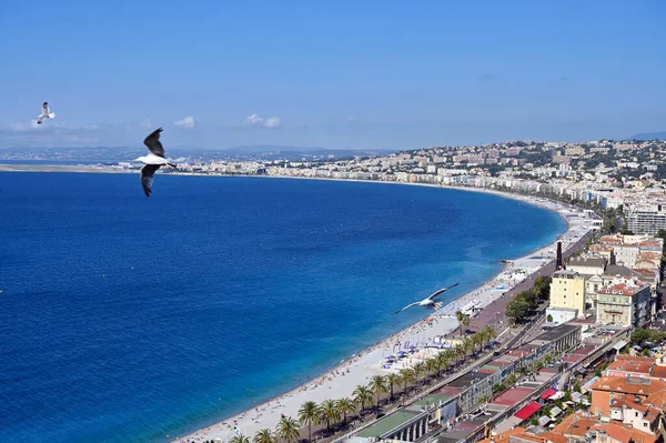 Promenade Des Anglais Nice France Skyline — Photo