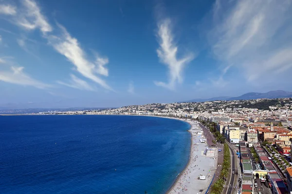 Promenade Des Anglais Plage Nice France Saison Estivale — Photo