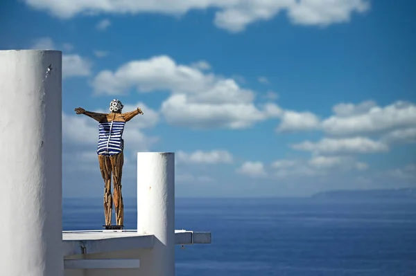 Dykning Flicka Staty Nice Frankrike — Stockfoto