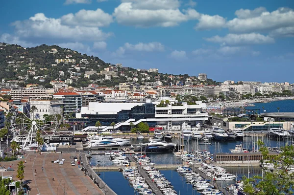 Cannes City Port Skyline Summertime France — Stock Photo, Image