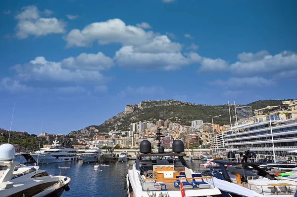 Port Luxusními Jachtami Plachetnicemi Monte Carlo Monaco — Stock fotografie
