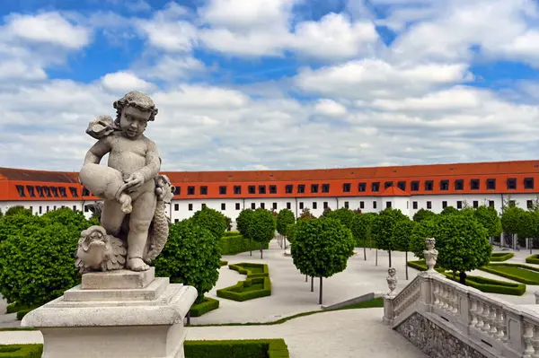 The baroque garden and statues of Bratislava Castle