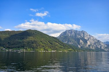 Lake Traun Traunsee and mountains in Upper Austria landscapes clipart