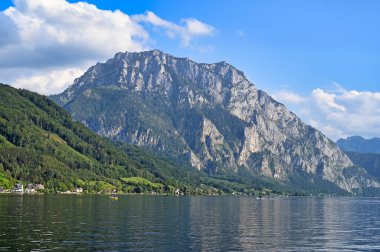 Lake Traun Traunsee in Upper Austria summer season clipart