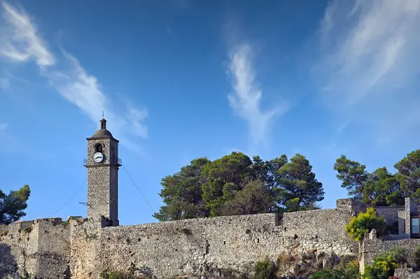 stock image Clock tower Acronafplia castle in Nafplio, Peloponnese, Greece