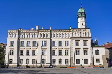 Kazimierz belediye binası Krakow 'un Kazimierz ilçesindeki Plac Wolnica meydanında.