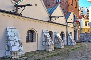 Kazimierz bölgesindeki eski sinagog, Krakow, Polonya
