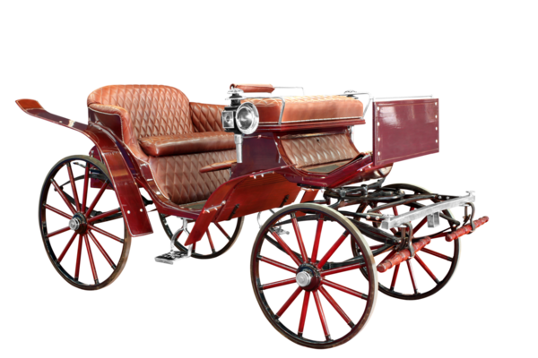 прозрачная деревянная винтажная повозка