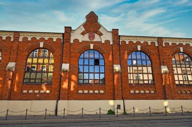 Kazimierz 'deki eski fabrika binası Polonya, Krakow' daki eski Yahudi bölgesi.