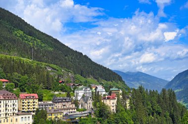 Austrian ski and spa resort Bad Gastein landscape, Austria  clipart