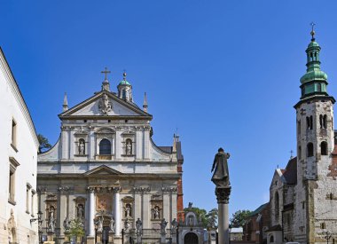 Krakow 'un Eski Şehir Bölgesi' ndeki St. Andrew Kilisesi