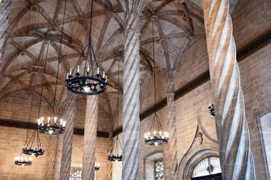 İspanya, Valencia 'daki Llotja de la Seda ipek pazarı.
