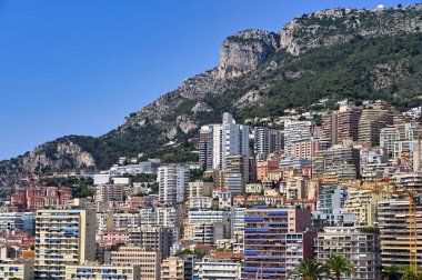 Monako 'da panoramik manzara, Monte Carlo, yaz sezonu