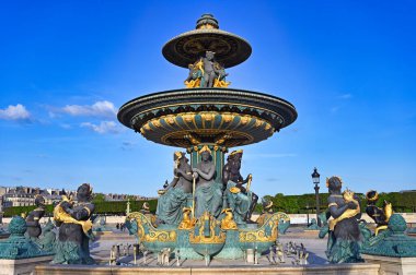 Place de la Concorde, the Fontaine des Mers (Denizcilik Çeşmesi), Paris, Fransa