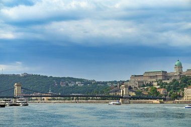 Zincir köprü ve Kraliyet Sarayı, Buda Kalesi, Budapeşte, Macaristan