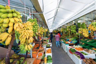 MALE MALDIVES ADA CIRCA ECTOBER 2016: Erkek Maldivler 'de kapalı alanda taze pazar. 
