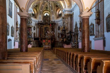 Duszniki Zdroj, daha alçak silezya, Polonya 12 Ağustos 2023 Piter ve Paul Alter