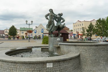 Siewierz, SIlesia, Polonya 11 Ağustos 2024 Siewierz kasabasındaki Mazowsze Anıtı