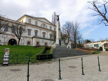 Cieszyn. Silezya, Polonya 19 Mart 2024 - Ciszyn kasabasındaki Yaz Sarayı