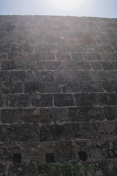 Деталь Старой Стены Средневекового Города Родос Греции — стоковое фото