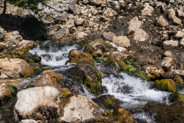 Karst pınarının yanındaki Krupa nehrinin yakınında.