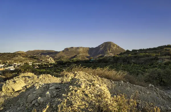 stock image Mountainous landscape near the village of platanos in Crete