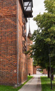 Polonya 'nın Torun kentindeki eski kasabada ortaçağ mimarisi