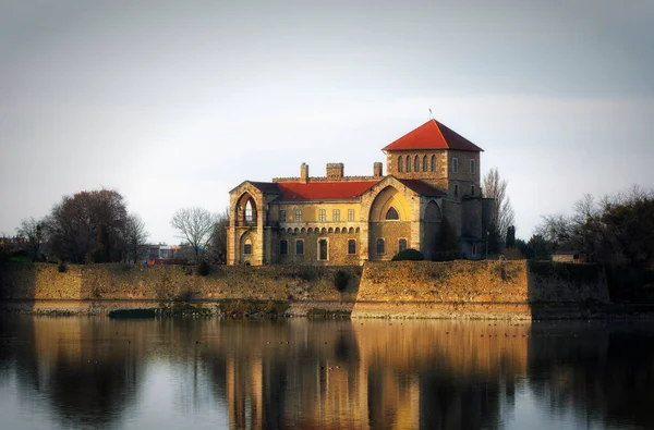 Old Leak Tata Castle Tata Hungary December 2022 — Stock Photo, Image