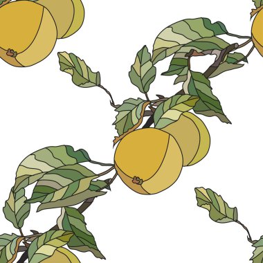 Elmalı, tasarım elementli zarif, pürüzsüz bir desen. Davetiyeler, kartlar, baskı, hediye paketi, imalat, tekstil, kumaş, duvar kağıtları için meyve deseni