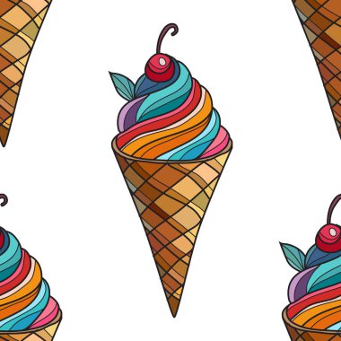 Dondurmalı, tasarım elementli zarif, pürüzsüz bir desen. Davetiyeler, kartlar, baskı, hediye paketi, imalat, tekstil, kumaş, duvar kağıtları için yaz deseni