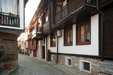 Bulgaristan 'ın Eski Nessebar Kenti Sokakları.