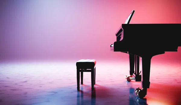 Klassische Klaviertastatur Scheinwerferlicht — Stockfoto