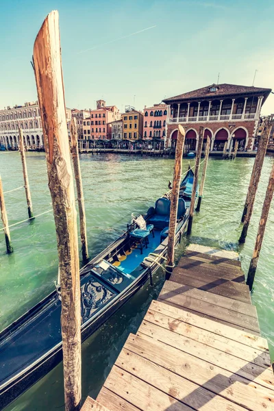 Venedik Talya Gondol Servisi Romantik Seyahat Yeri — Stok fotoğraf