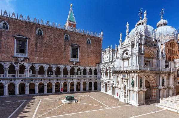 두칼레 Palazzo Ducale Doges Palace 이탈리아 베네치아의 마르코 Basilica San — 스톡 사진