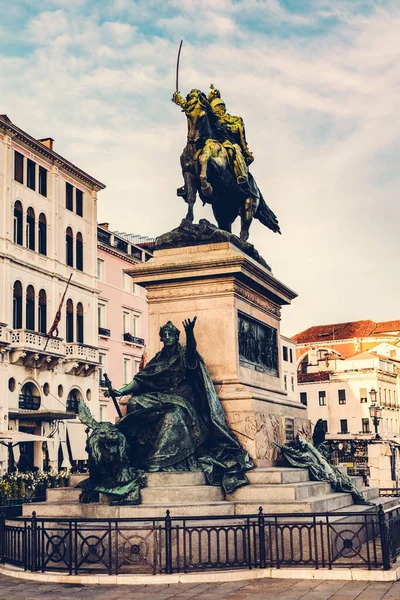 Victor Emmanuel Emlékműve Velencében Olaszországban Szüret — Stock Fotó