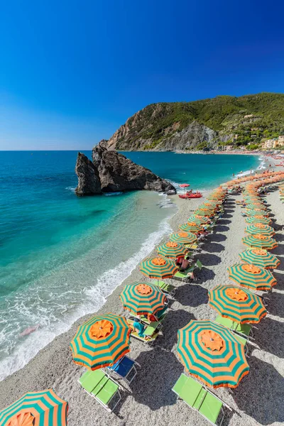 Monterosso Mare Beach Cinque Terre Italy Summer — Stock Photo, Image