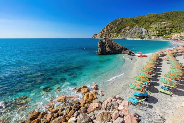 Monterosso Mare Beach Cinque Terre Italy Summer — Stock Photo, Image
