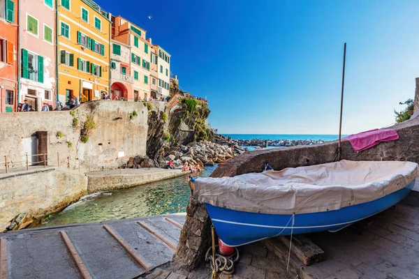 Riomaggiore Cinque Terre Itália Destino Turístico Popular Costa Ligúria — Fotografia de Stock