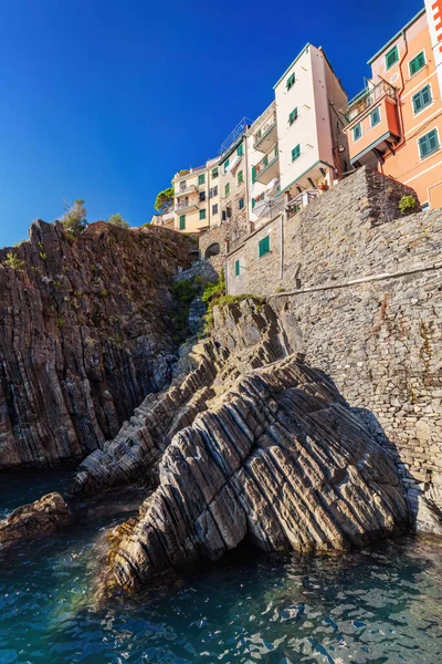 Riomaggiore Cinque Terre Italie Destination Touristique Populaire Dans Côte Ligure — Photo