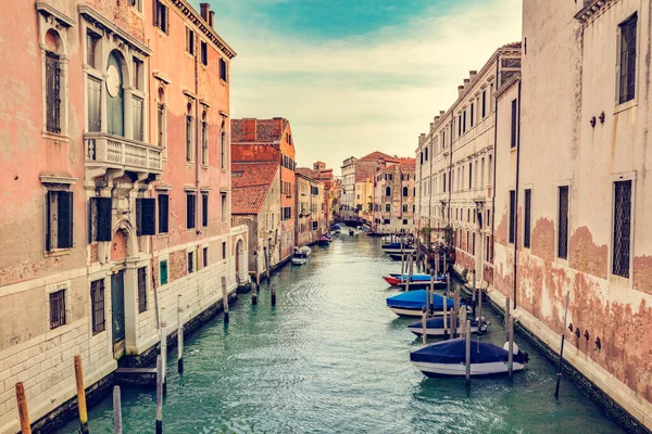 Venedig Italien Kanal Med Bro Historisk Italiensk Stad Vatten — Stockfoto