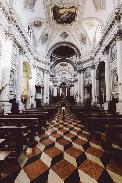 Kostel Panny Marie Interiéru Růžence Gesuati Benátkách Itálie — Stock fotografie