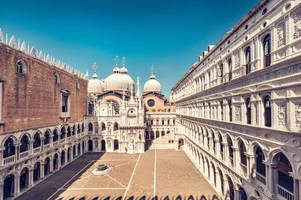 Palazzo Ducale Doge Palace Basiliek San Marco Venetië Italië Historisch — Stockfoto
